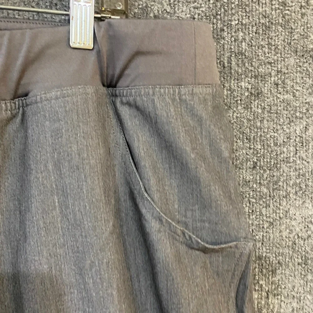 FIGS Technical Collection Scrub Pants XXL Gray Heathered T21004 Teal Drawstring